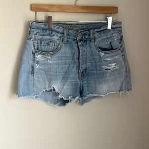 American eagle distressed jean shorts
